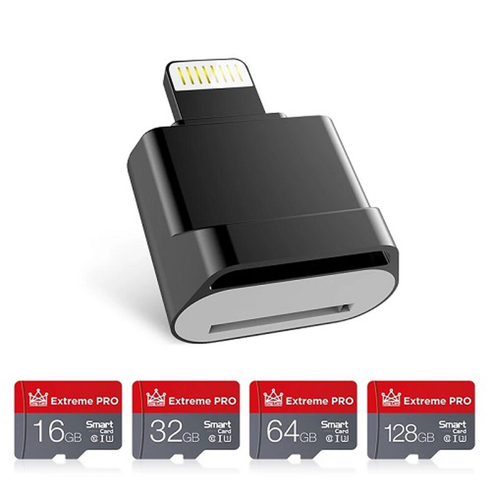 Adaptador Para Iphone Ligthning A Lector Tarjeta Memoria Para Iphone A Micro Sd image number 9.0