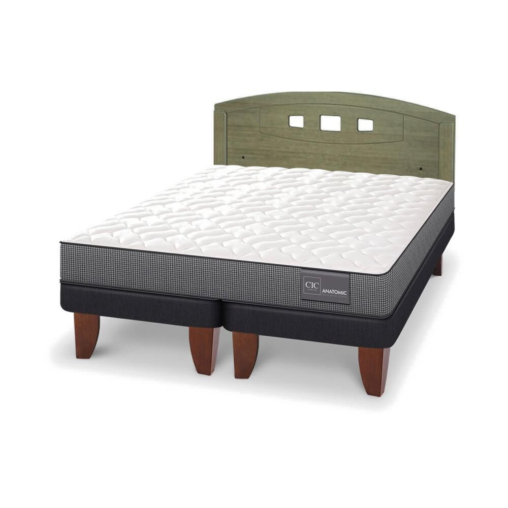 Cama Europea Cic Anatomic / 2 Plazas / Base Dividida + Respaldo image number 3.0