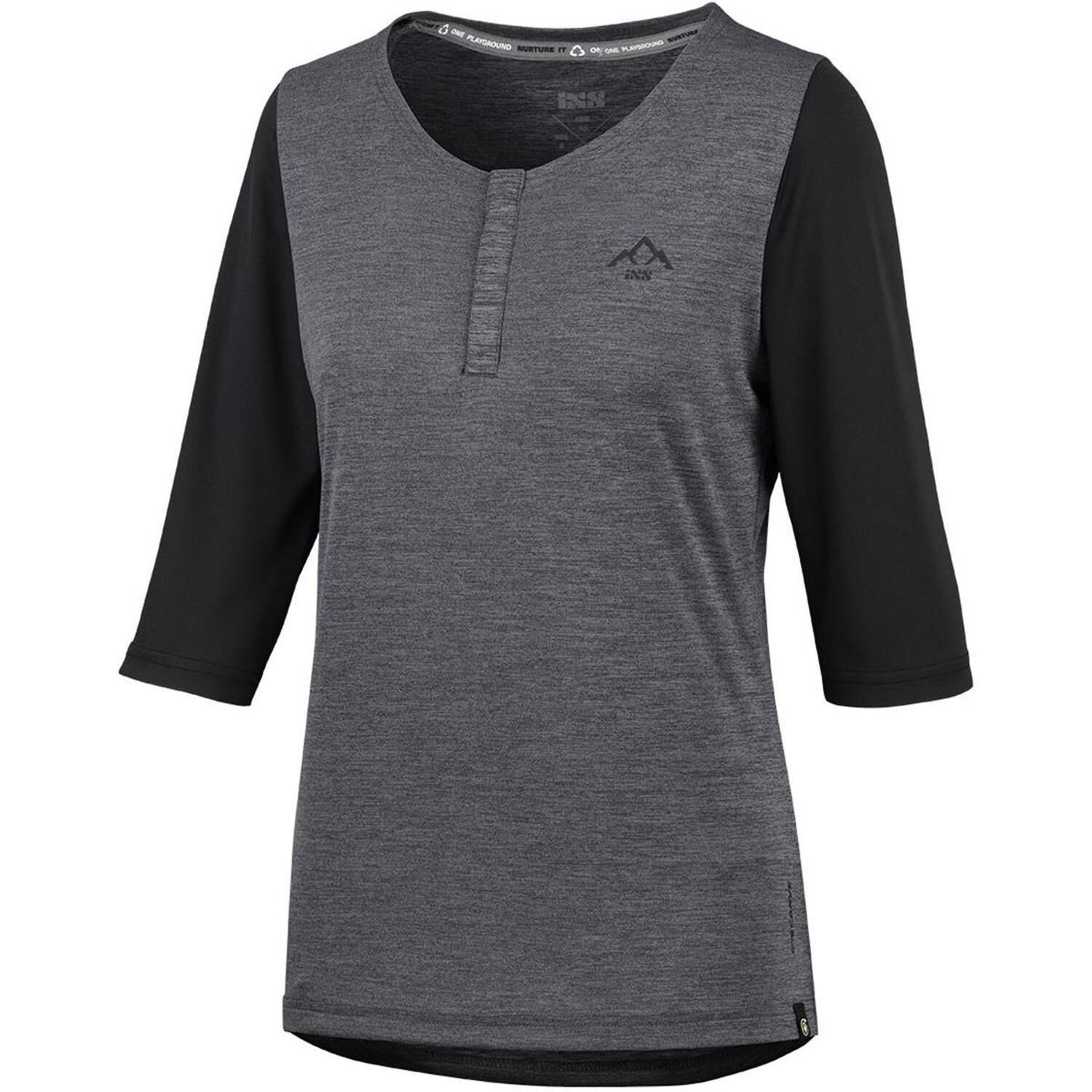 Polera Ixs Mujer Carve X Henley Grafito L image number 0.0