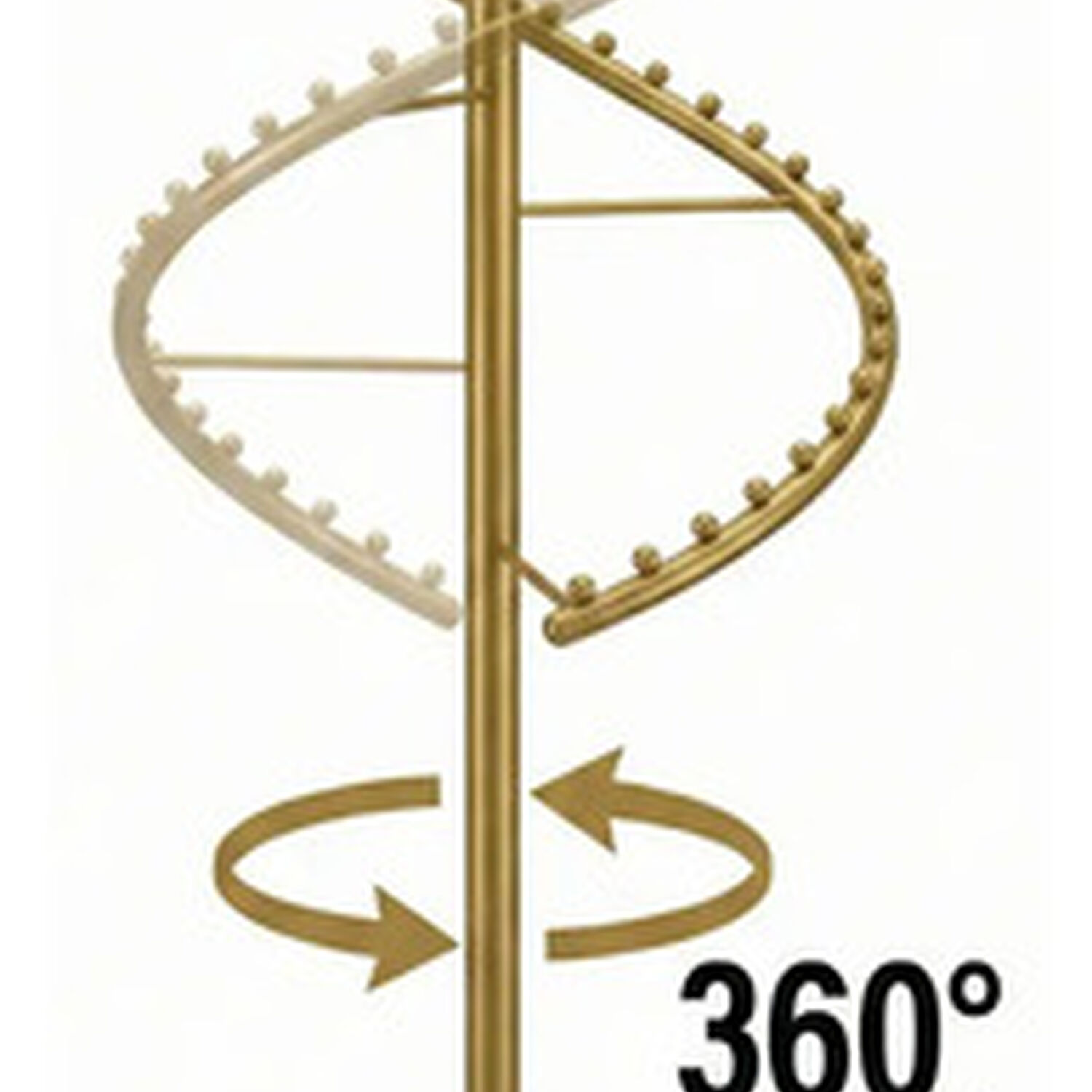 Perchero Colgador Exhibidor Espiral Mp Color Dorado image number 4.0