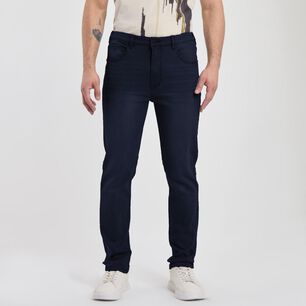 Jeans Tiro Medio Regular Slim Hombre Az Black