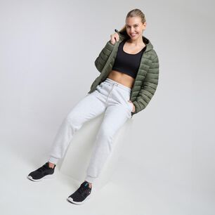 Pantal&oacute;n De Buzo Deportivo Liso Tiro Alto Regular Mujer Wetland