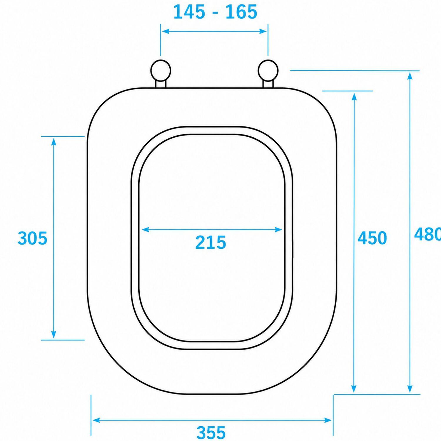 Asiento Tapa Wc Elongado De Madera Con Bisagras Metalica Y Cierre Sueve Modelo Hessen Marca Taumm image number 7.0