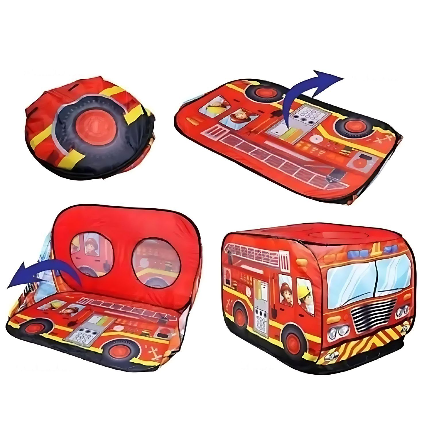 Carpa Armable Camion De Bomberos Ni&ntilde;os Juego Infantil image number 2.0