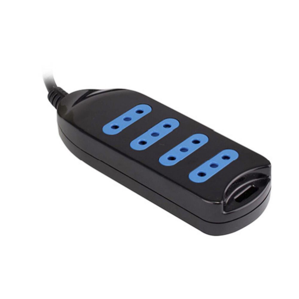 Alargador Extension 3mts 4 Entradas Negro image number 0.0