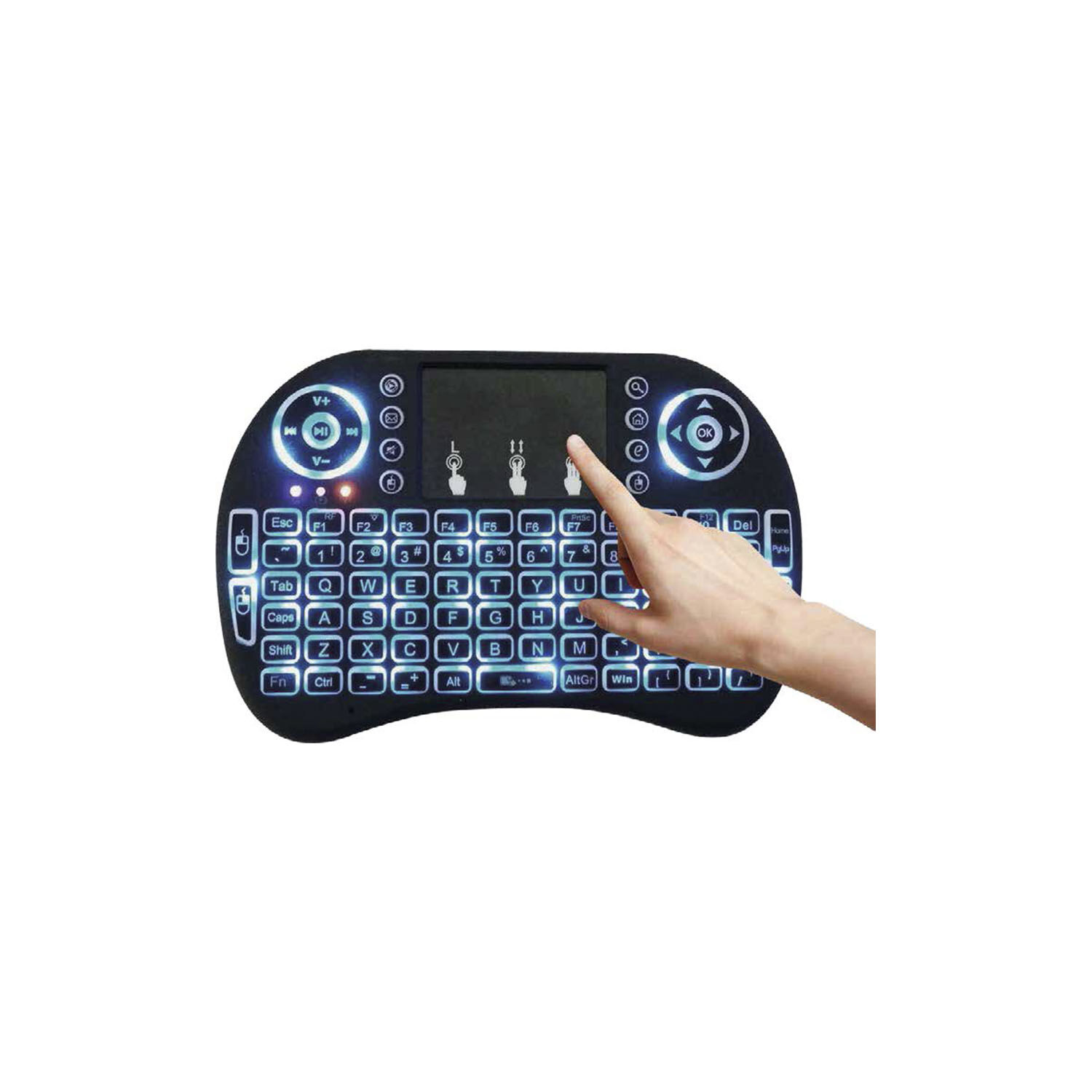 Teclado Para Smart Tv Inal&aacute;mbrico Recargable Touch Pad - Ps image number 0.0