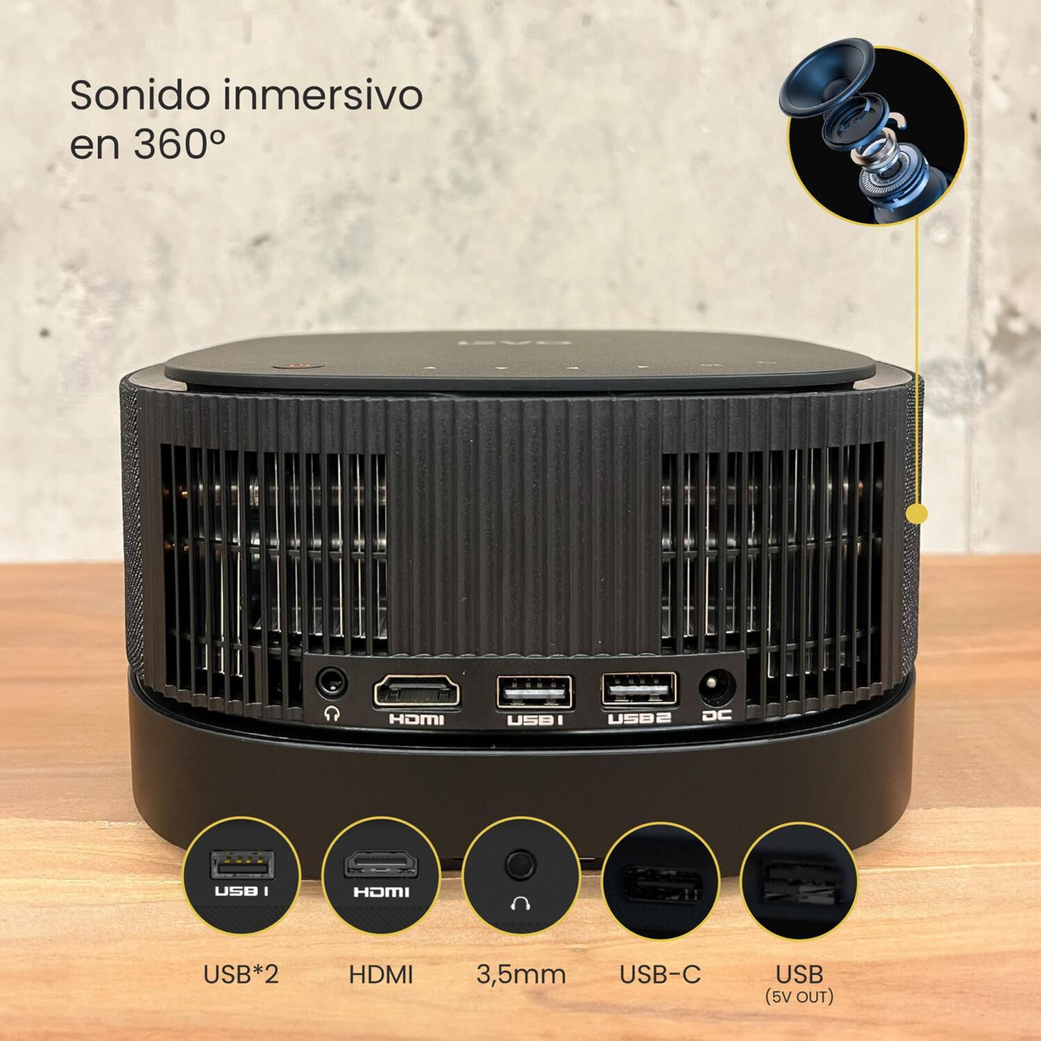 Proyector Portatil Inal&aacute;mbrico Smart Lumix 9000lm Bt Levo image number 4.0