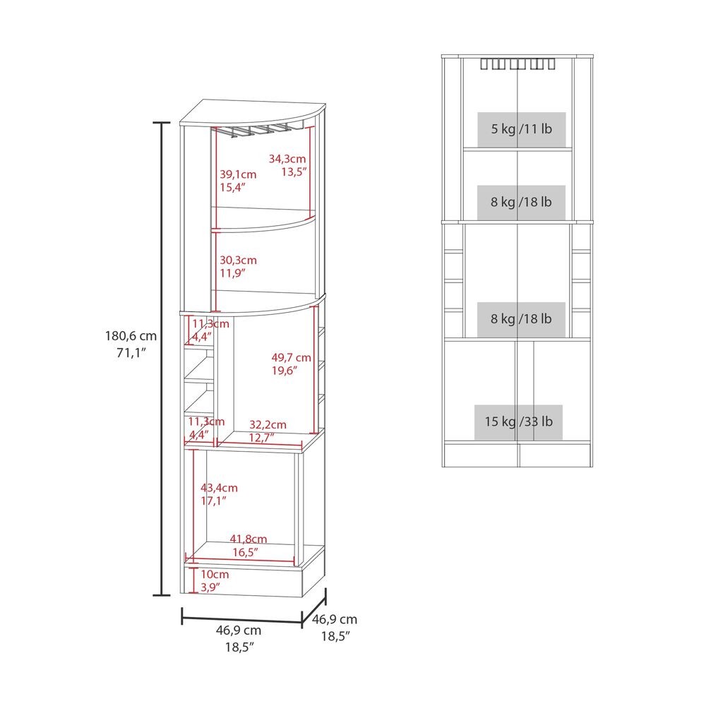 Bar Esquinero Soporte Para Copas Fm-001 image number 6.0