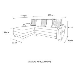 Sofá Seccional Living Factory Arizona Izquierdo / 4 Cuerpos
