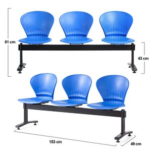 Silla Banqueta 3 Cuerpos Color Azul Silla Banqueta 3 Cuerpos Color Azul