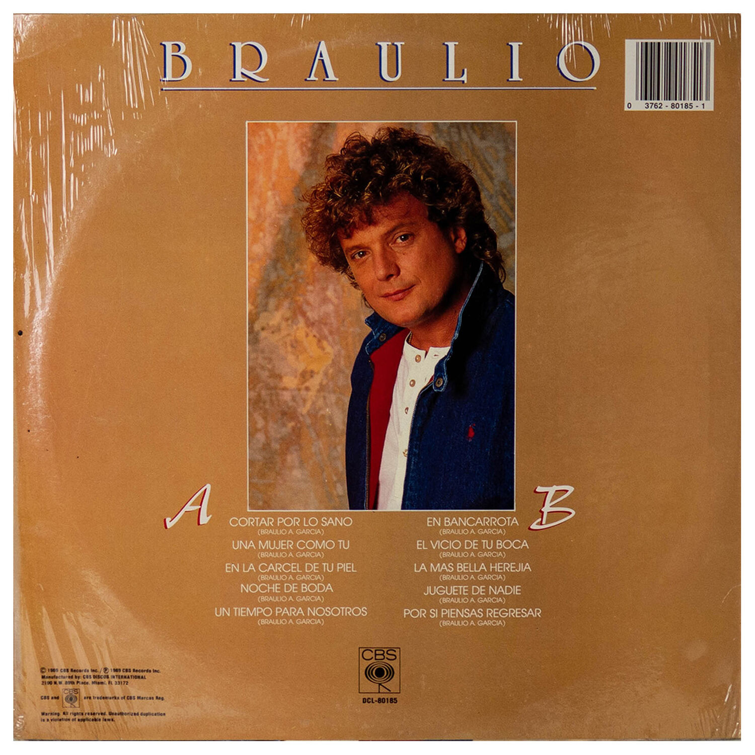 Braulio - Cortar Por Lo Sano Y Otros Grandes Exitos | Vinilo Usado image number 1.0