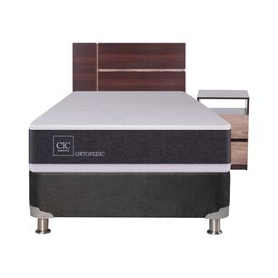 Box Spring Cic Ortopedic B5 / 1.5 Plazas / Base Normal + Set De Maderas