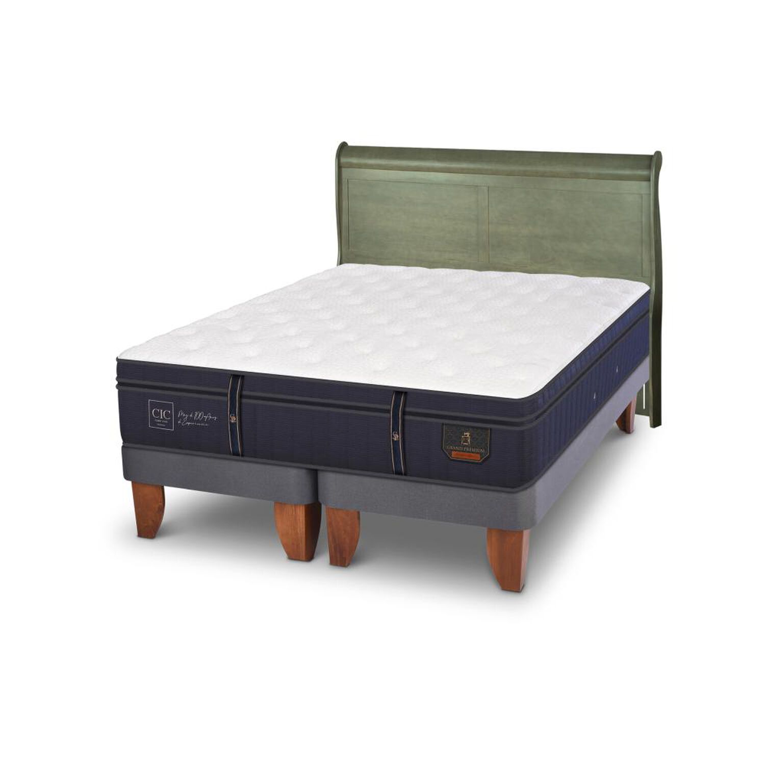 Cama Europea Cic Linea Premium / 2 Plazas / Base Dividida + Respaldo image number 4.0