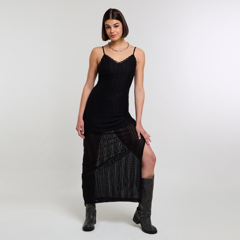 Vestido Largo Encaje Sin Mangas Mujer Rolly Go image number 0.0