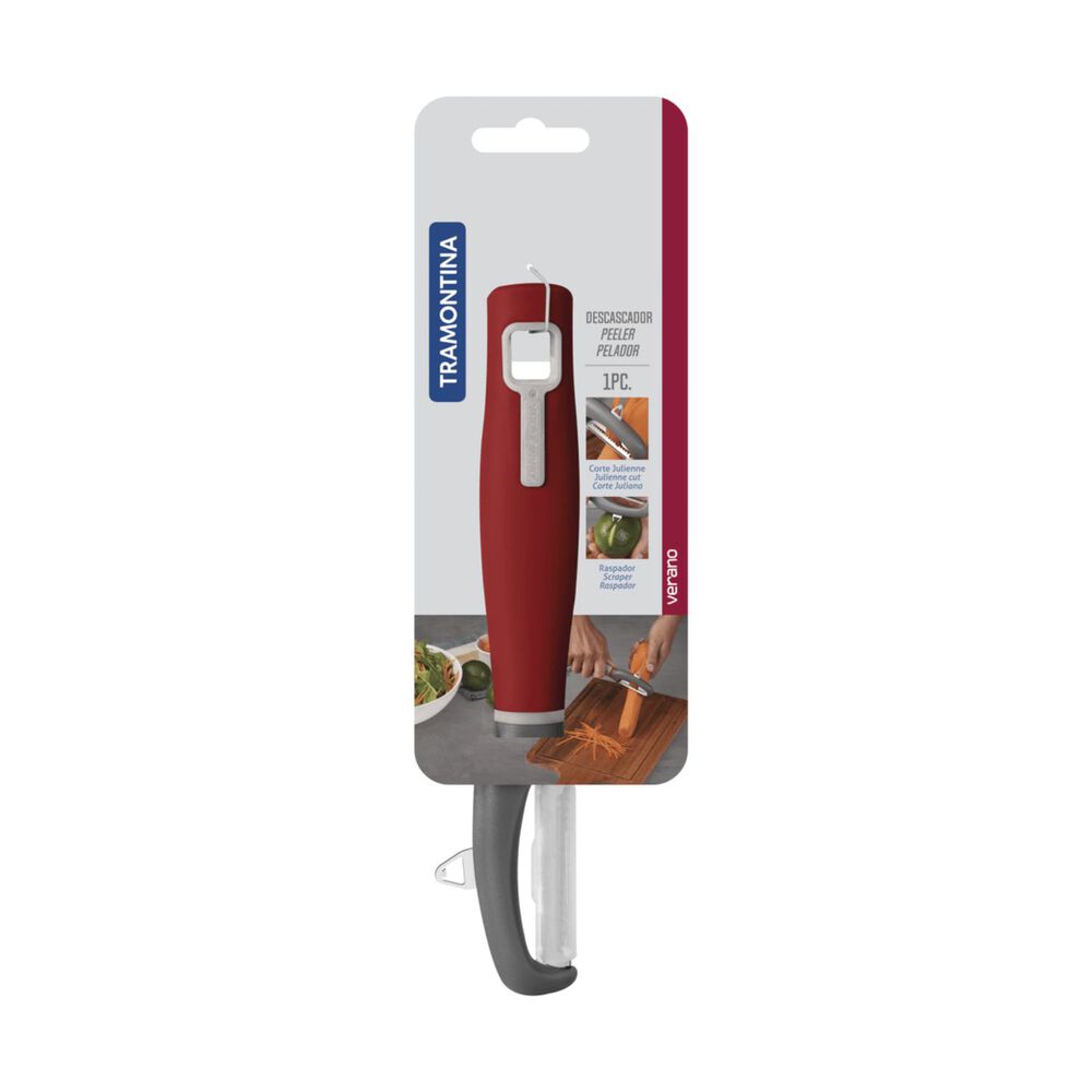 Pelador De Frutas Y Verduras Acero Inoxidable Corte Juliana Tramontina image number 1.0