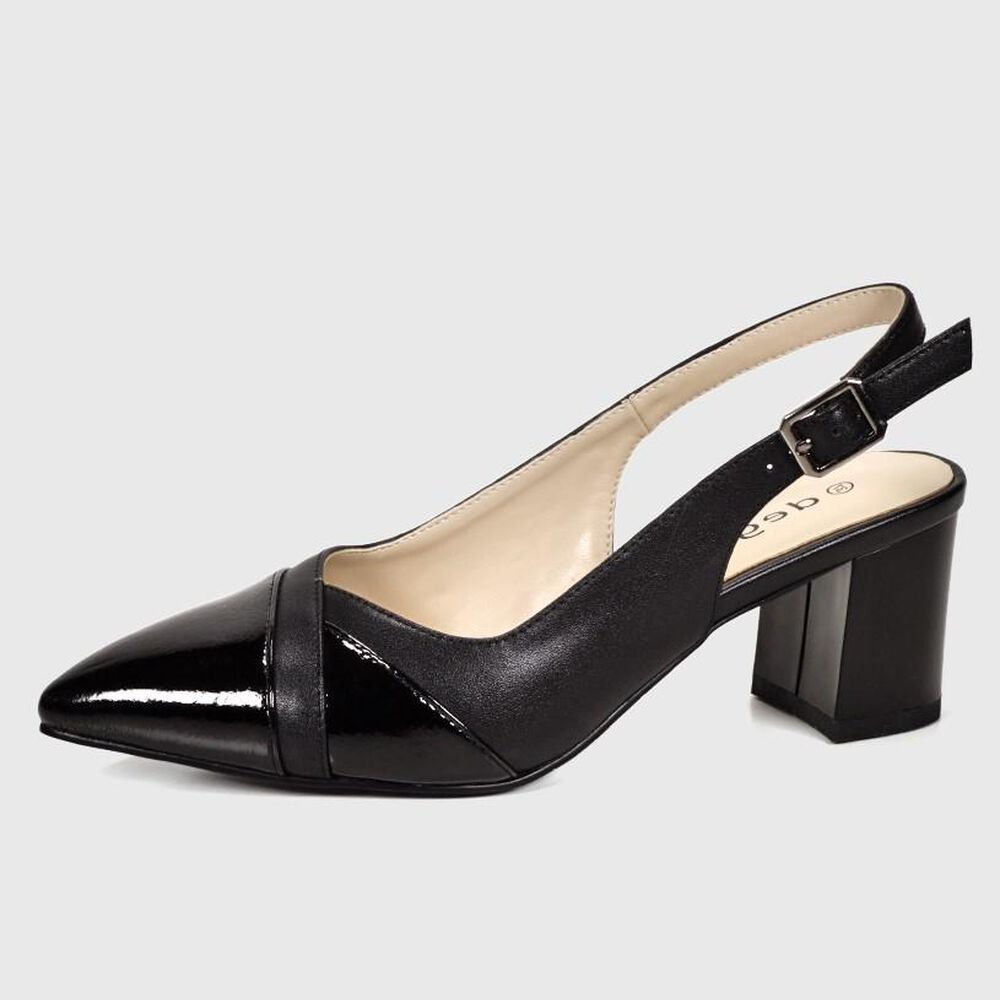 Sandalia Cuero Beline Negro image number 0.0