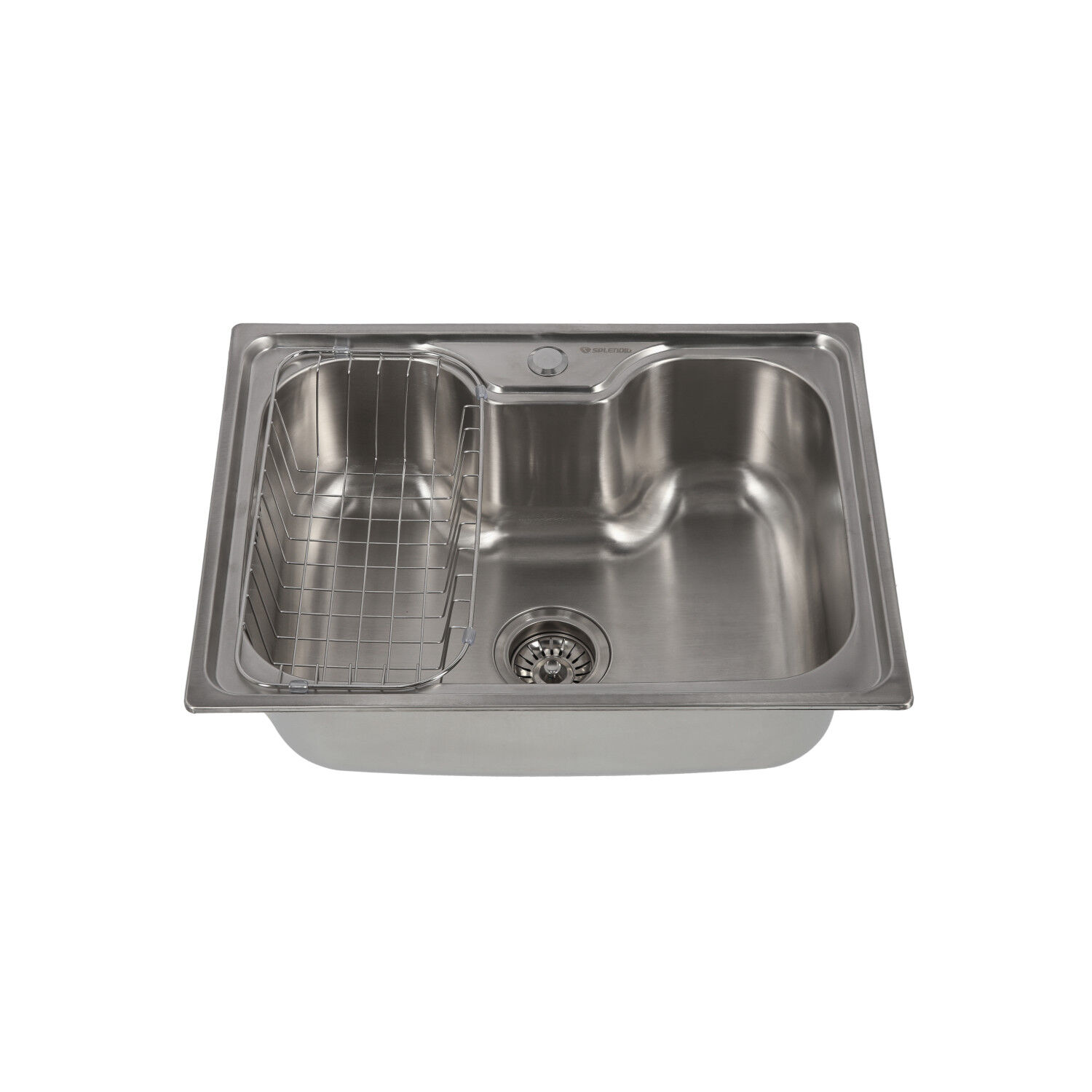 Lavaplatos Empotrado 600 X 450 Con Cesta Splendid Acero Inox image number 3.0