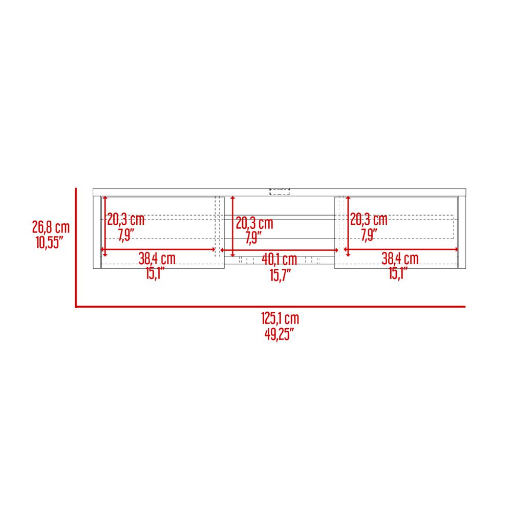 Mueble Para Tv 65" Fm 26,8x125,1x29,7 Cm Café Claro image number 8.0