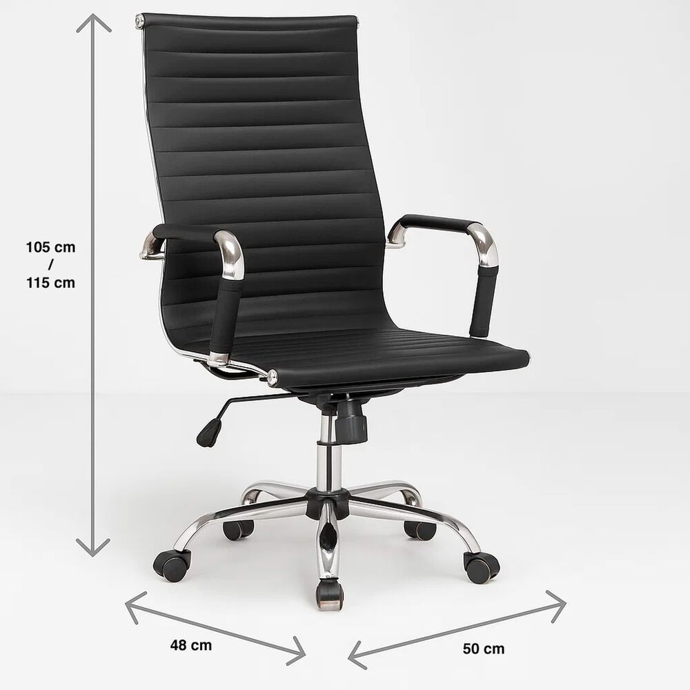 Silla Ejecutiva Luxor Cuero Sint&eacute;tico - Negro image number 10.0
