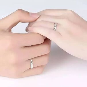 2 Anillos Promesa Plata Fina 925