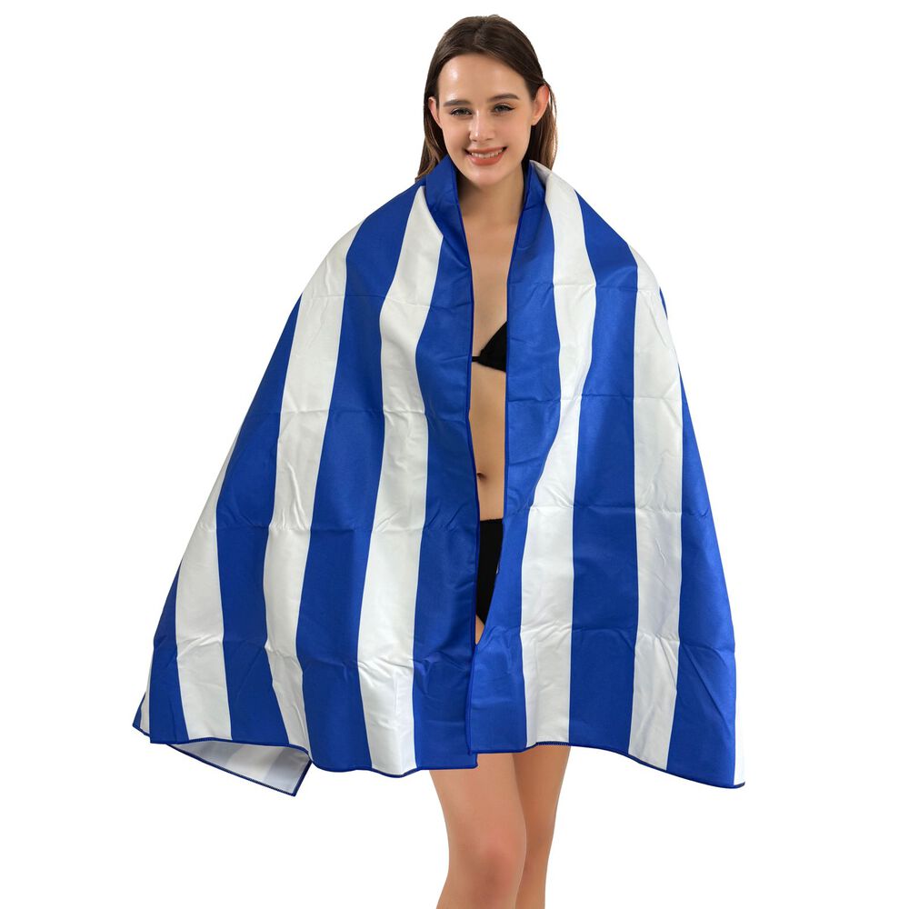 2 Toallas Xl De Microfibra 90x200 Cm Secado R&aacute;pido Playa Viaje image number 6.0