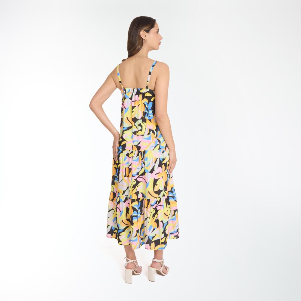 Vestido B&aacute;sico Largo Sin Mangas Cuello V Mujer Kimera image number 3.0