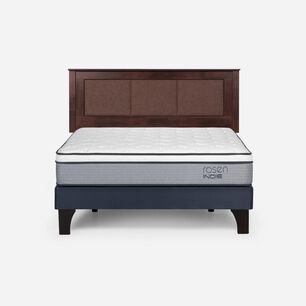 Cama Europea Rosen Indie / 2 Plazas / Base Normal + Respaldo Rachel