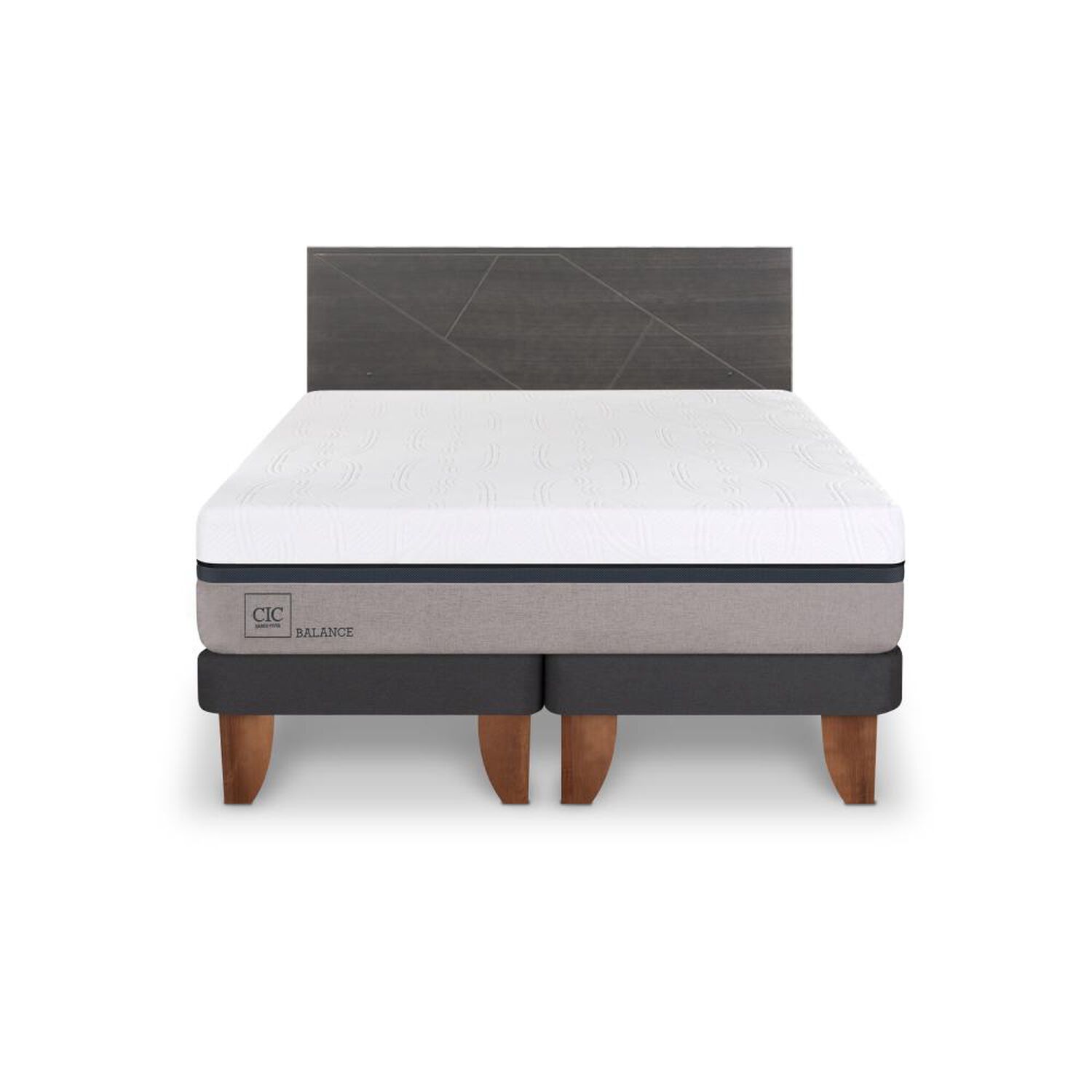 Cama Europea Cic Balance / 2 Plazas / Base Dividida + Respaldo image number 0.0