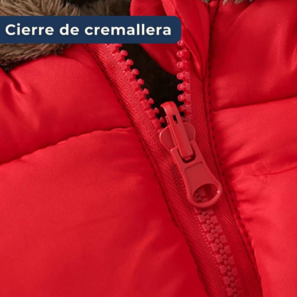 Parka Con Capucha Manga Larga Unicolor Ni&ntilde;o Y Ni&ntilde;a Jump Kids Red image number 6.0