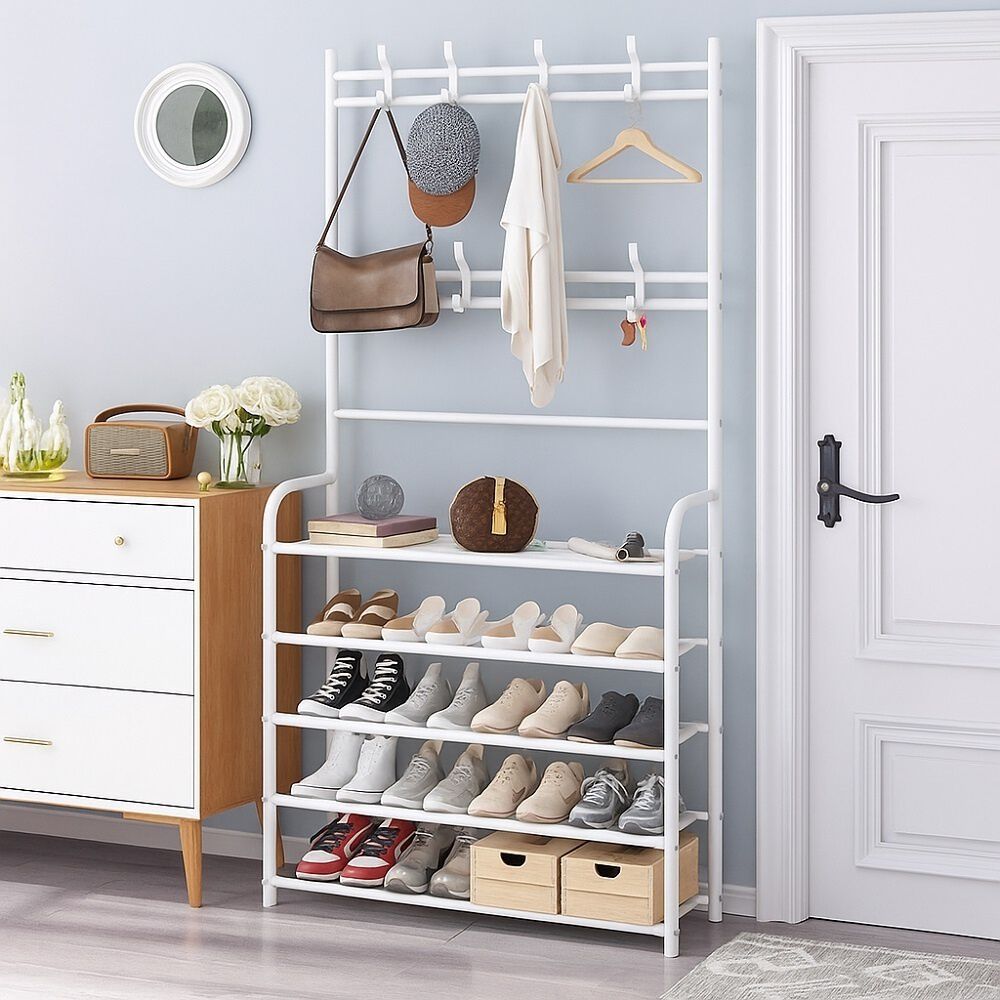 Organizador De Calzado Zapatos 5 Niveles Zapatero Perchero Color Blanco image number 9.0