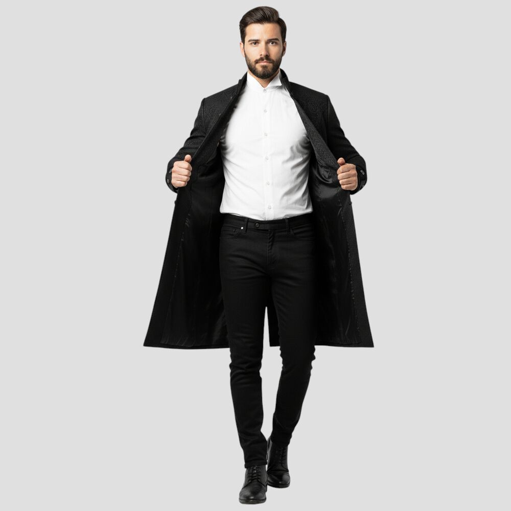 Abrigo Largo G&oacute;tico Noche Steampunk Cosplay G&oacute;tico Victoriano image number 4.0