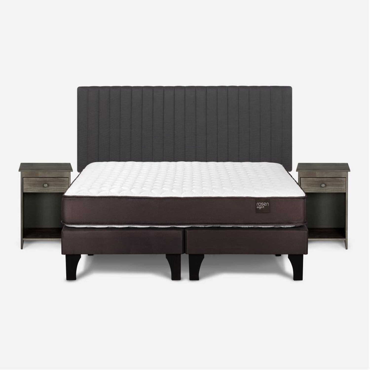 Cama Europea Rosen New Ergo T / 2 Plazas / Base Dividida + Set De Maderas image number 0.0