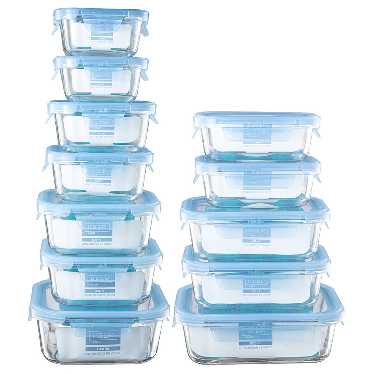 Set 12 Hermeticos 24pcs Keep