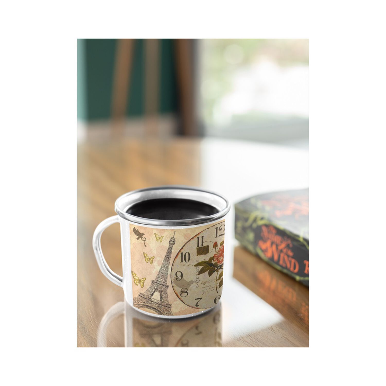 Taza Enlozada Lechera Carta A Paris Vintage image number 2.0