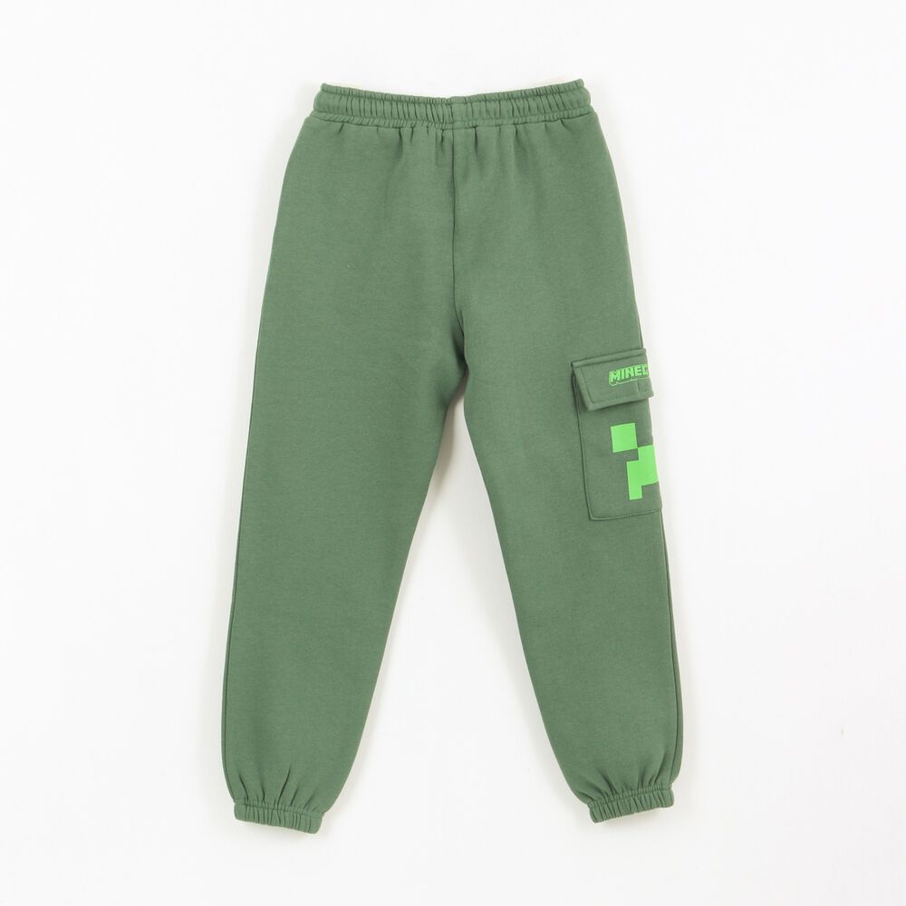 Pantal&oacute;n De Buzo Ni&ntilde;o Cargo Verde Minecraft image number 1.0
