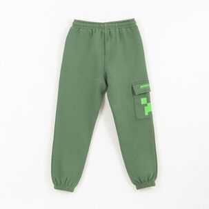 Pantal&oacute;n De Buzo Ni&ntilde;o Cargo Verde Minecraft
