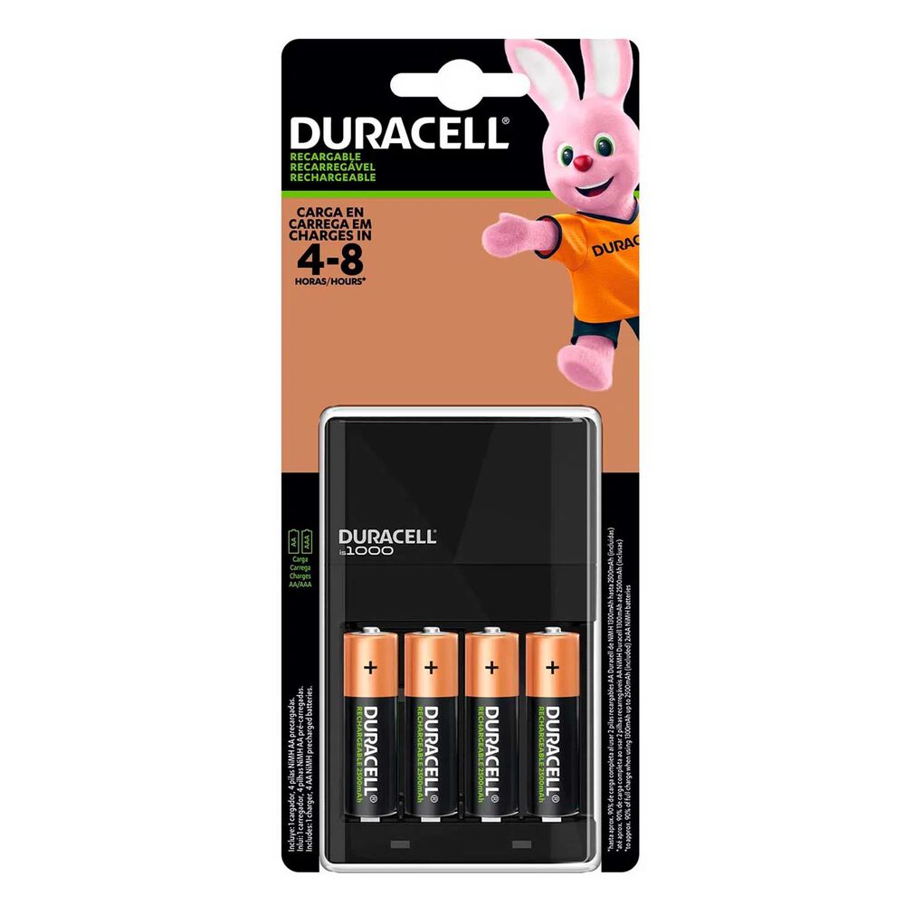 Pack 4 Pilas Duracell Recargables Aa + Cargador Pilas Aa/aaa image number 0.0