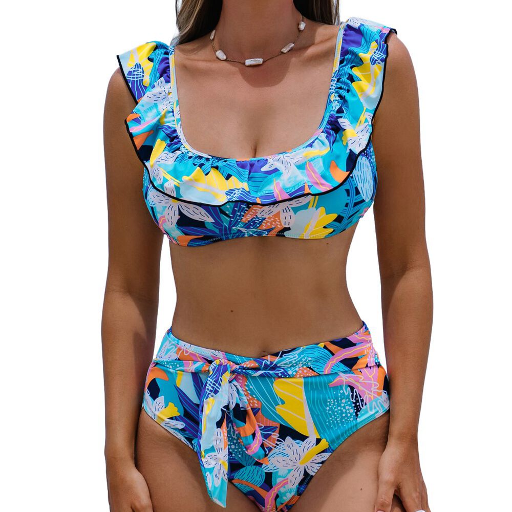 Bikini Sexy Cintura Alta Vuelos Y Lazo Gloriahoon image number 0.0