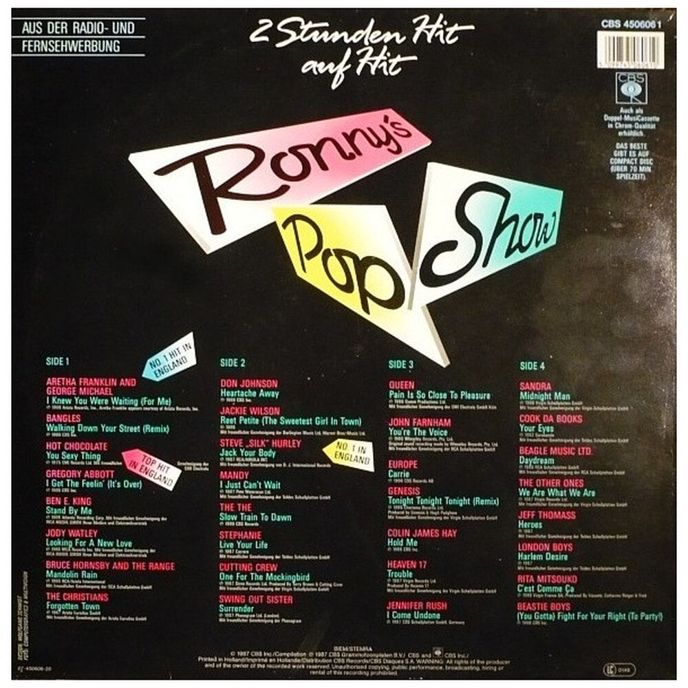 Ronny's Pop Show - Various Artist (2lp) | Vinilo Usado image number 1.0