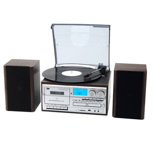 Tornamesa Bluetooth Con Cd Y Cassette + Parlantes Externos