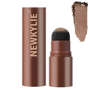 L&aacute;piz Sello Polvo Para Ceja Plantilla Cepillo Marr&oacute;n Claro