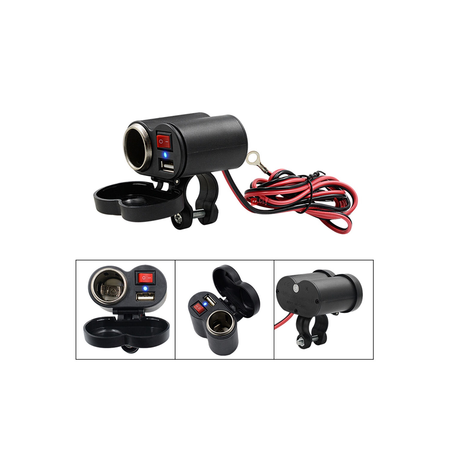 Cargador Usb Y Encendedor Para Motos Conexi&oacute;n 12v - Ps image number 2.0