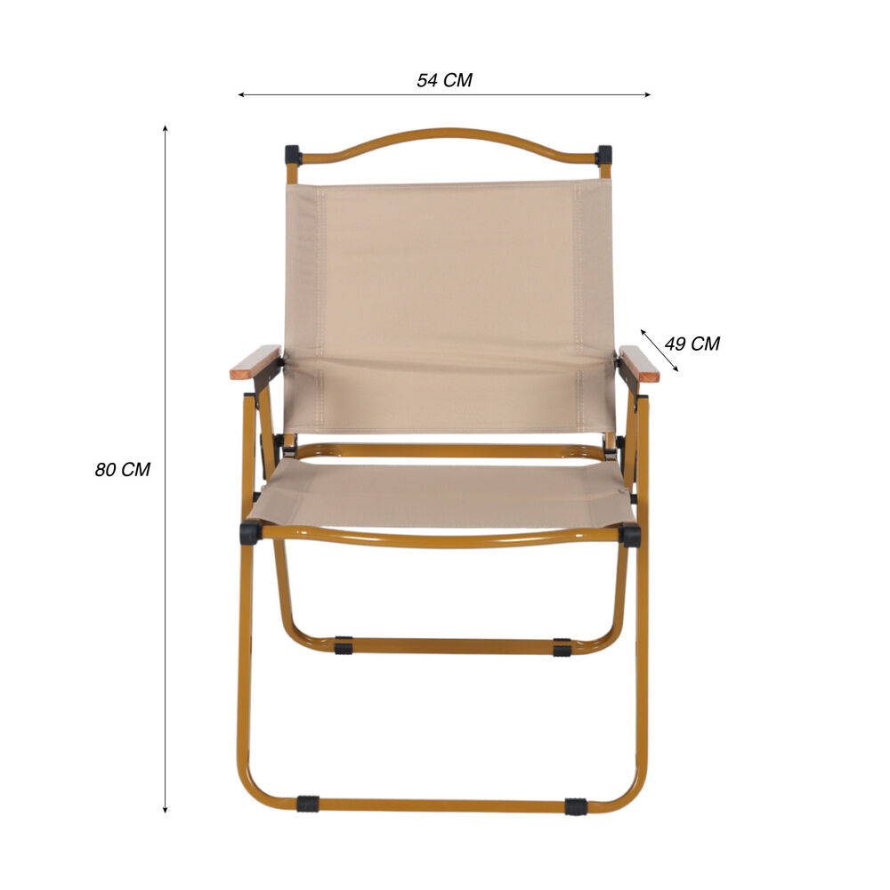 Silla Plegable Camping Reclinable Calafquén Beige image number 2.0