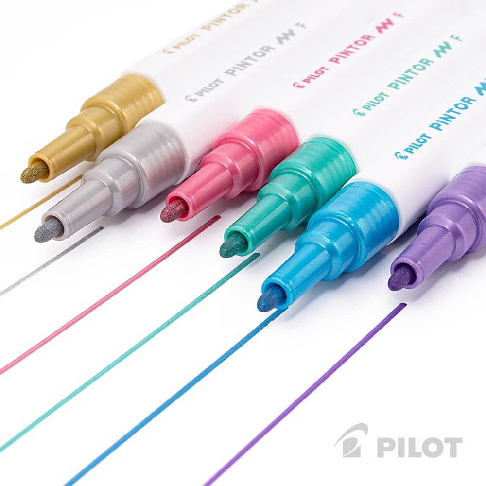 Set 6 Marcadores Pintor Punta Fina Met&aacute;licos image number 1.0