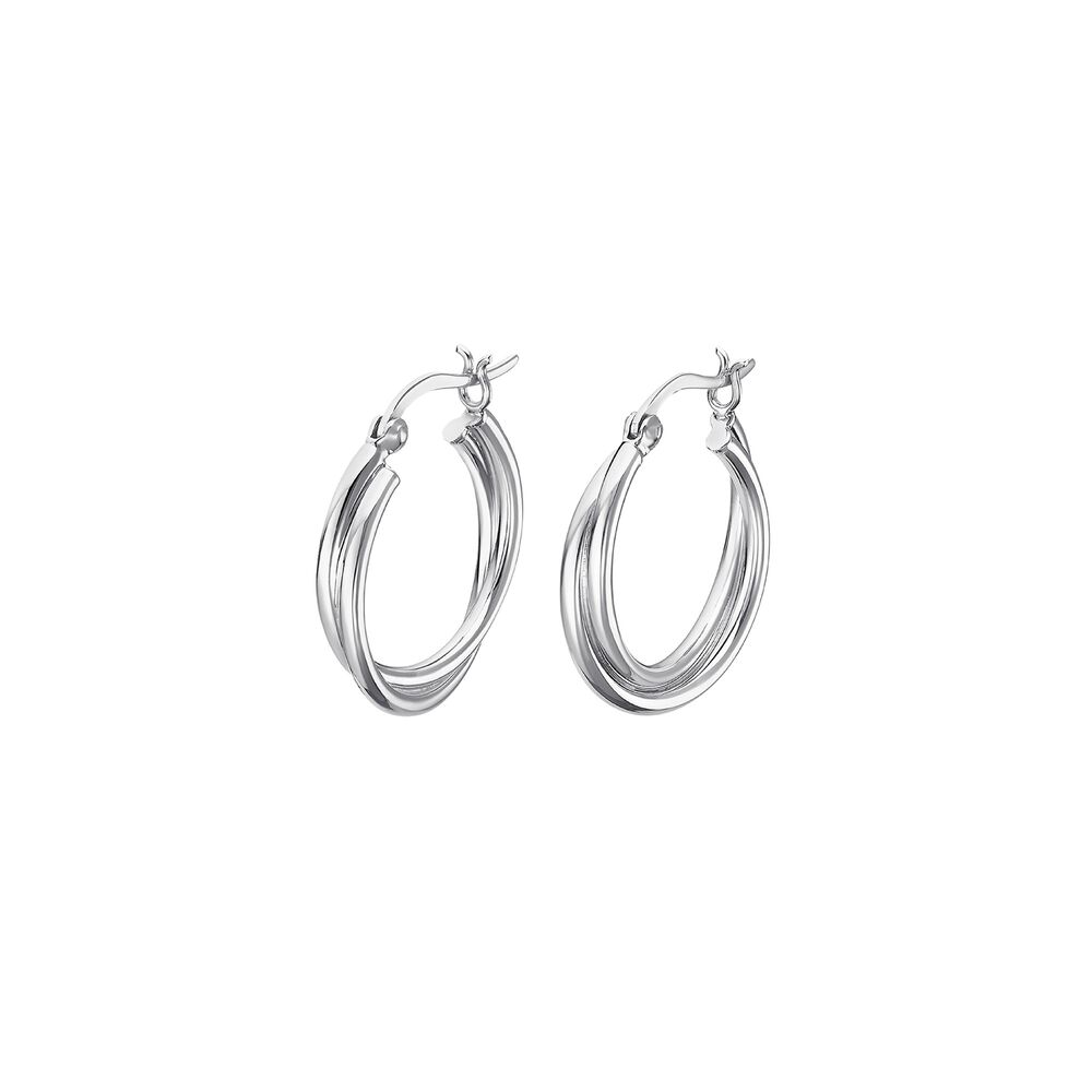 Aros Lp3385-4/1 Lotus Silver Mujer Hoops image number 0.0