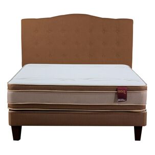 Cama Europea Mantahue Gold Dos / 2 Plazas / Base Normal  + Respaldo