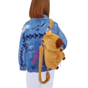 Mochila De Felpa Capibara Kawaii Para Ni&ntilde;os Unisex