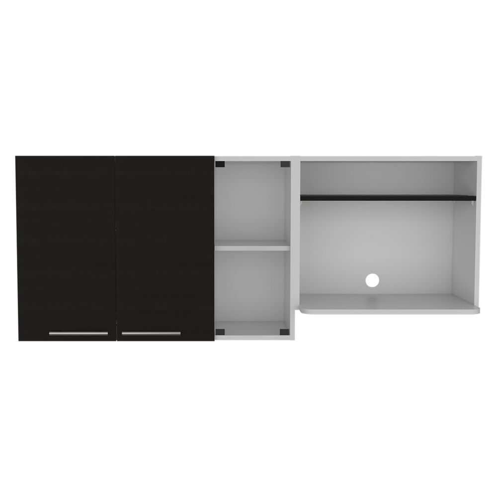 Mueble Superior De Cocina 2 Puertas 60.2x150x40 Cm Blanco Y Negro image number 3.0