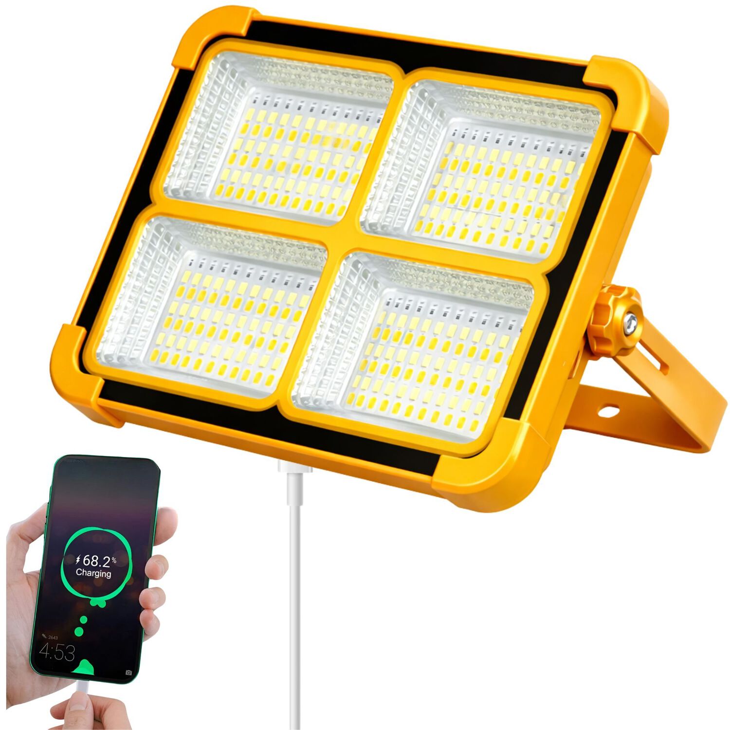 Foco Solar Port&aacute;til 100w + Cargador De Smartphone Usb 175096 image number 0.0