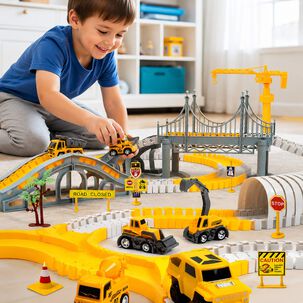 Set Pista De Autos Infantil Bloques Armables